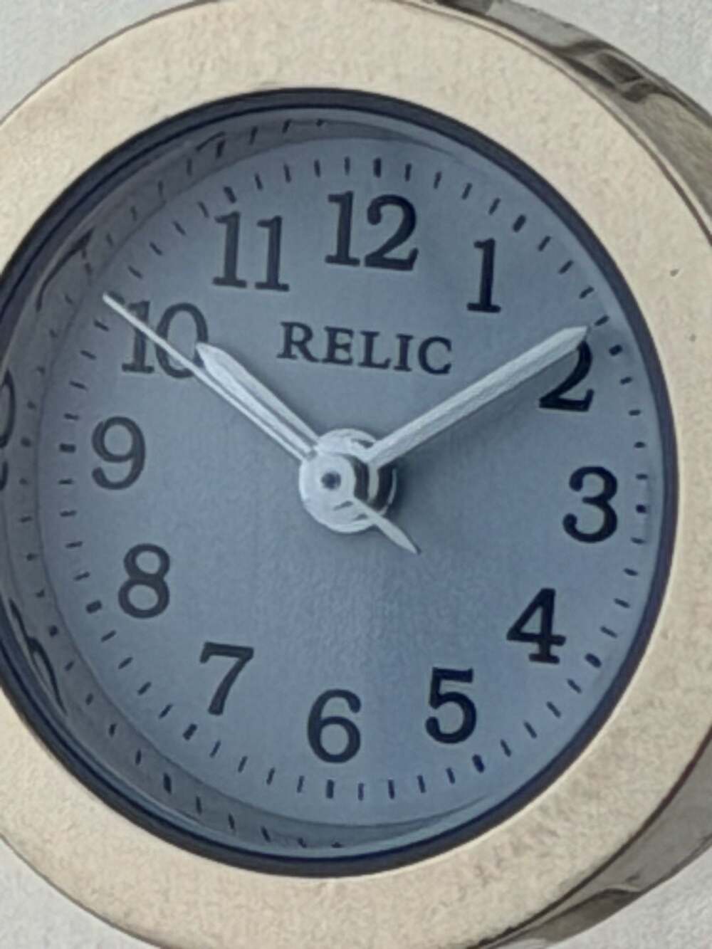 BOGO!-Relic ZR33143 Stainless Analog Watch Silver Tone Blue Dial NEW BATTERY